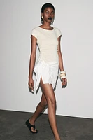 SIDE DRAPE T-SHIRT