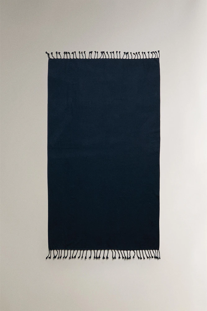 SERVIETTE DE PLAGE COTON FRANGES