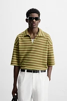 STRIPED RELAXED FIT POLO SHIRT