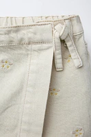 EMBROIDERED TWILL SKORT