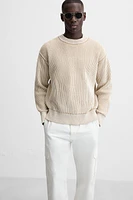 TEXTURED KNIT SWEATER