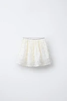 TULLE FLORAL SKORT