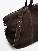 Sac de voyage en croûte de cuir