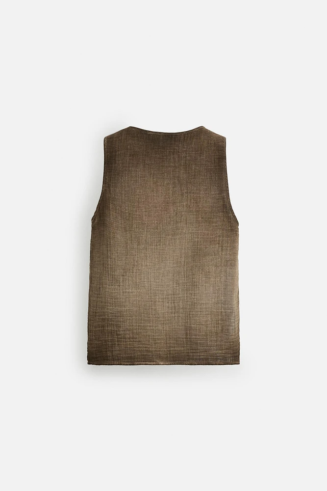 TOP DÉBARDEUR EFFET FROISSÉ