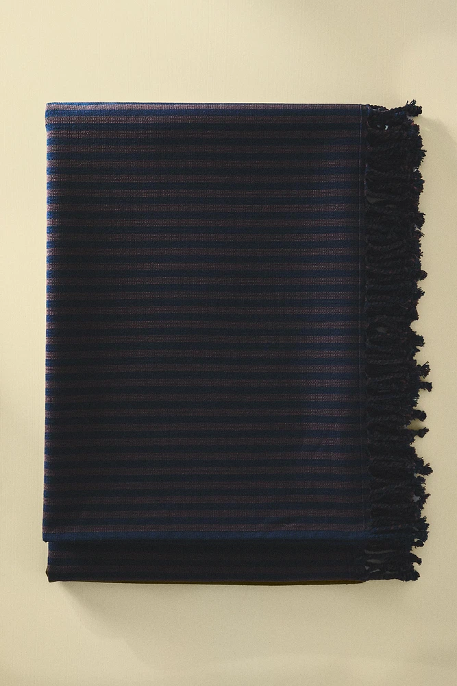 COTTON BEACH TOWEL WITH THIN STRIPES