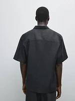 100% linen short sleeve shirt
