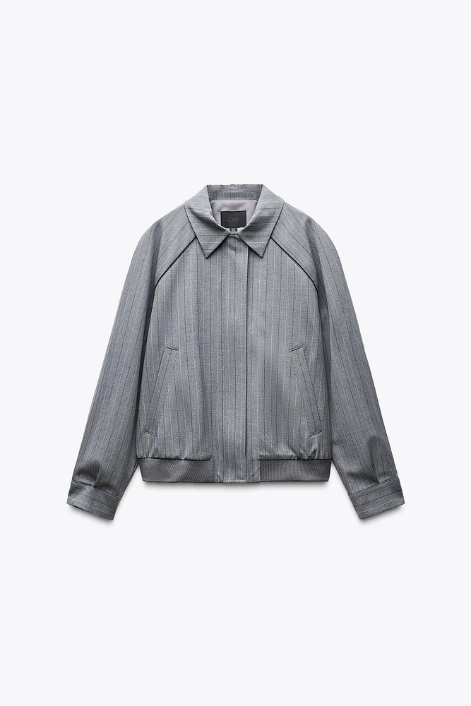 STRIPED BOMBER JACKET