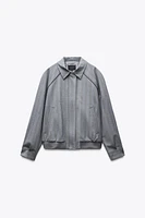 STRIPED BOMBER JACKET