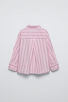 PLEATED STRIPED SHIRT