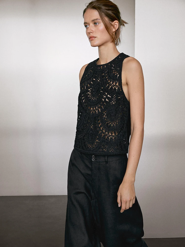 Top en maille crochet