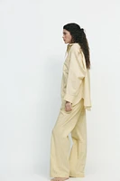 OVERSIZED STRIPED POPLIN SHIRT