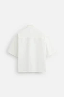 CHEMISE JACQUARD EN COTON ET LIN