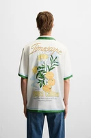 PRINTED SATIN SHIRT