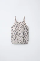 FINE KNIT FLORAL PRINT TOP