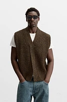 100% WOOL KNIT VEST