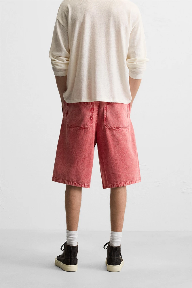 WASHED RELAXED FIT BERMUDA SHORTS