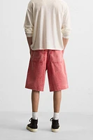 WASHED RELAXED FIT BERMUDA SHORTS