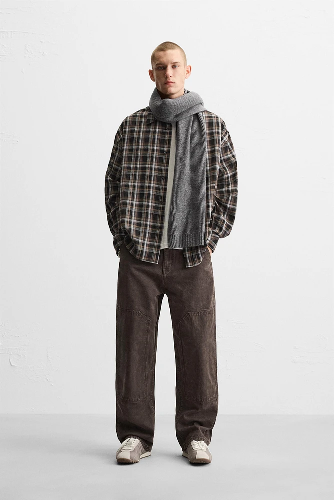 RELAXED FIT PLAID SHIRT