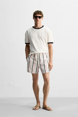 REGULAR STRIPE PRINT SWIMSUIT