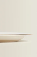 RIMMED BONE CHINA OVAL SERVING DISH