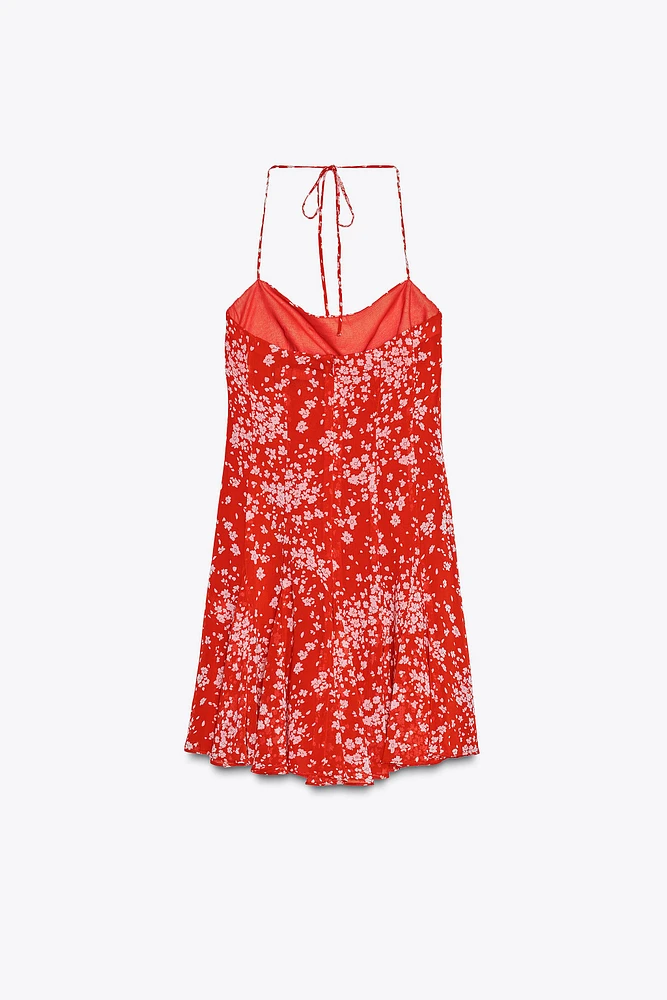 GODET PRINT DRESS