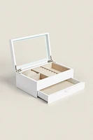 LACQUERED JEWELRY BOX WITH DRAWER