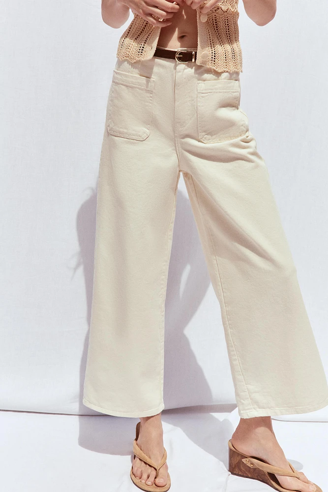 Z1975 BELTED HIGH-WAISTED CULOTTES