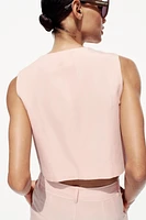 GILET COURT FENTES
