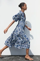 PRINTED MIDI DRESS