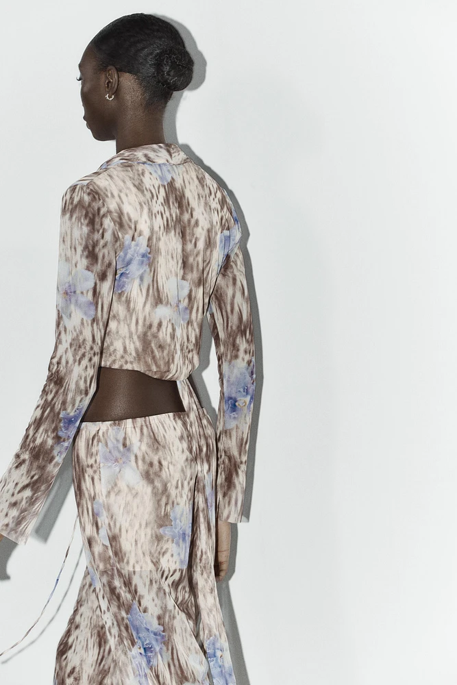 TOP CROISÉ TULLE IMPRIMÉ