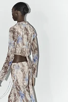 TOP CROISÉ TULLE IMPRIMÉ