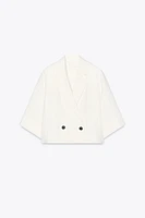 CROPPED DOUBLE BREASTED BLAZER