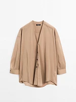 Blouse fluide satinée