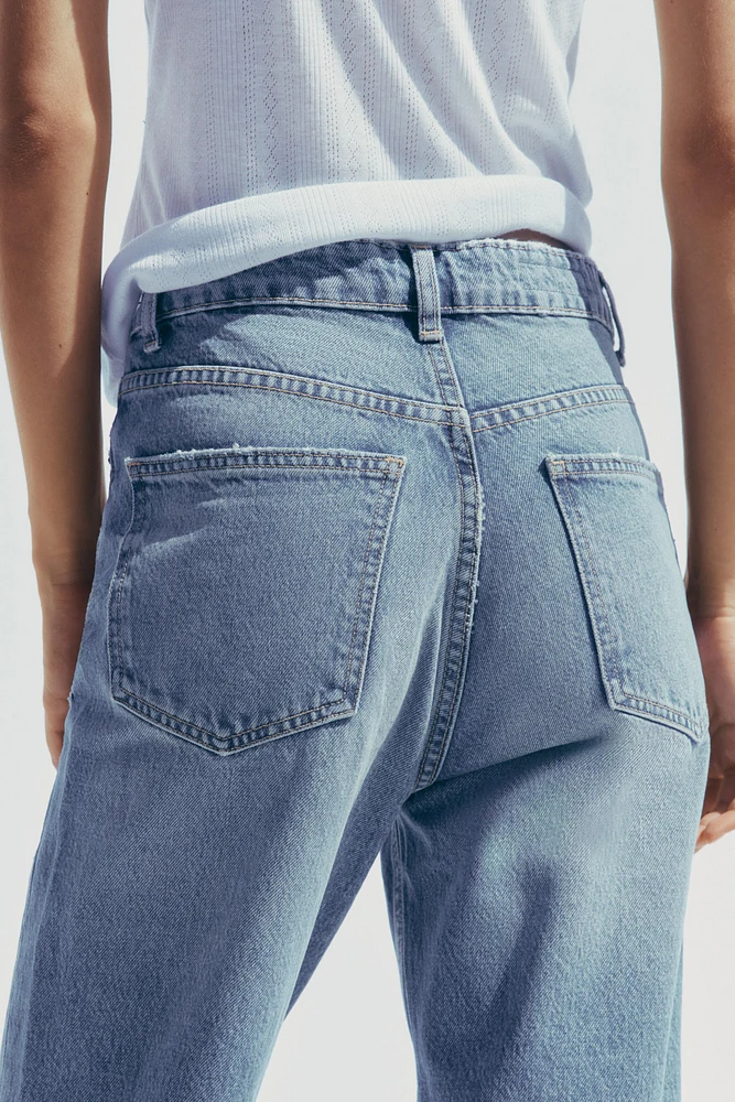JEAN TRF MOM FIT DÉCHIRÉ TAILLE HAUTE