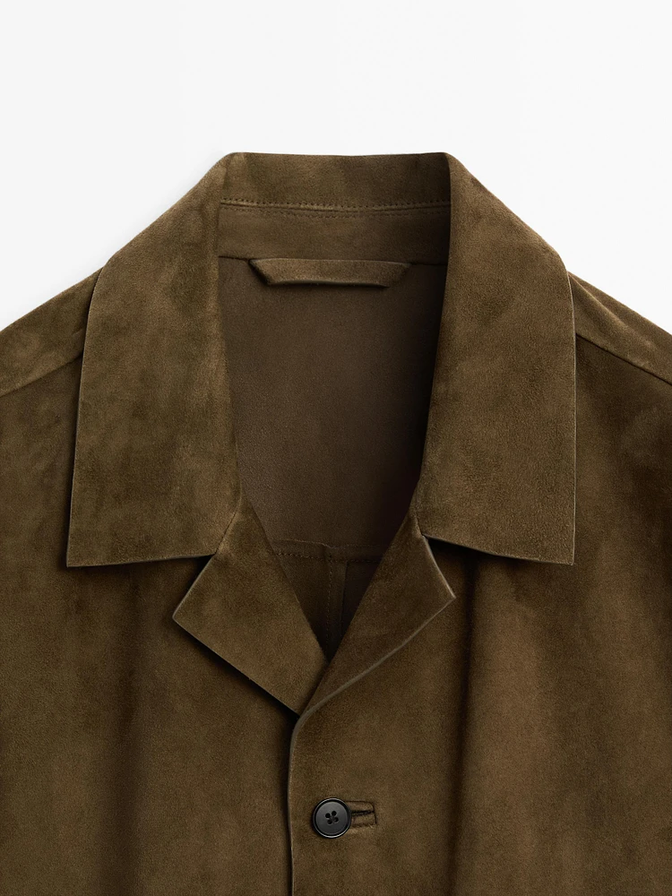 Veste légère courte en cuir et daim - Limited Edition