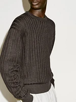 Ribbed linen knit sweater - Limited Edition