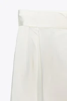 PANTALON SATINÉ TAILLE HAUTE PLIS