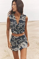EMBROIDERED SKORT