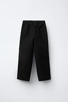 CANVAS PLEATED PANTS