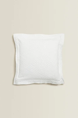 HOUSSE DE COUSSIN COTON MOTIF GÉOMÉTRIQUE