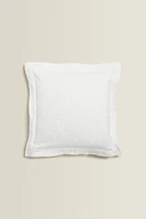 COTTON THROW PILLOW COVER WITH A GEOMETRIC DESIGN