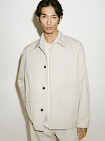 Cotton blend crepe overshirt - Limited Edition
