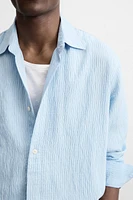 STRIPED VISCOSE BLEND SHIRT