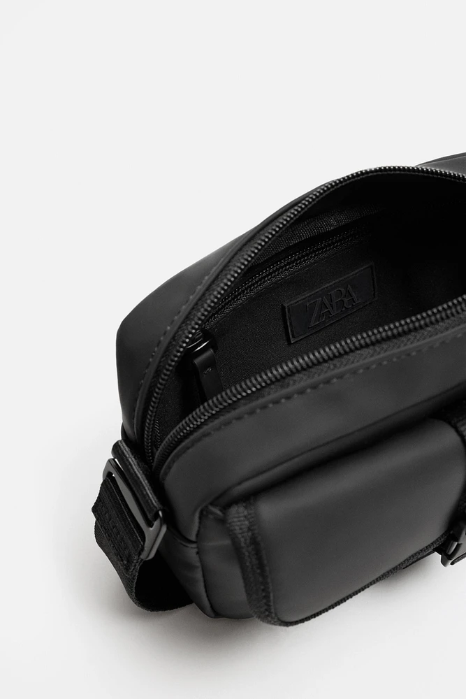 RUBBERIZED CROSSBODY BAG