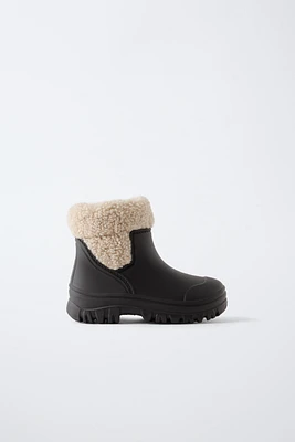 BOTTES DE PLUIE EN PEAU MOUTON