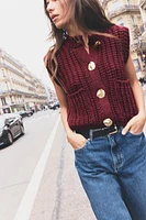 CHUNKY KNIT SWEATER VEST