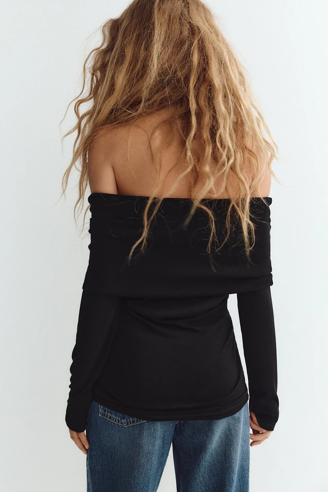 DRAPED OFF-THE-SHOULDER TOP