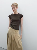 Slim fit raglan sleeve cotton T-shirt