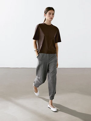 Pantalon balloon boutons