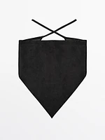 Suede leather bandana